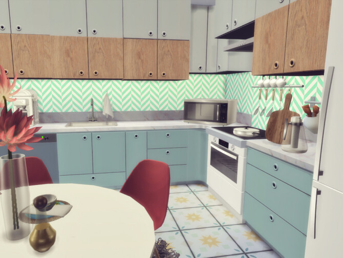 Sims 4 Pastella Kitchen by GenkaiHaretsu at TSR