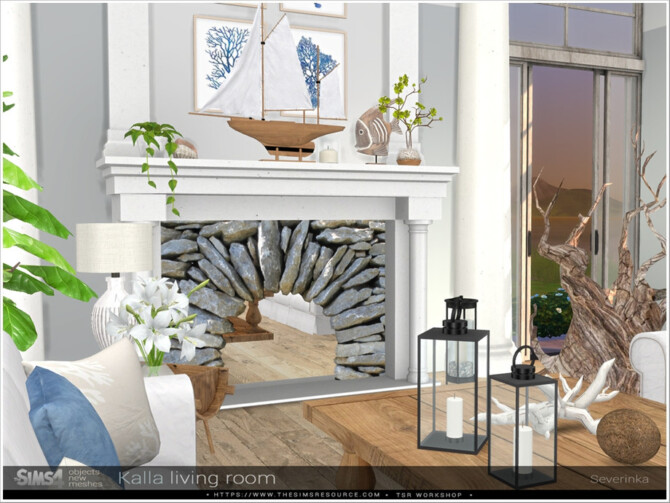 Sims 4 Kalla living room by Severinka at TSR