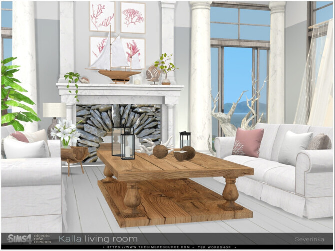 Sims 4 Kalla living room by Severinka at TSR