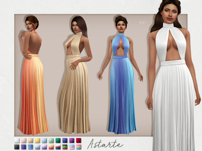 Sims 4 Astarte Dress by Sifix at TSR