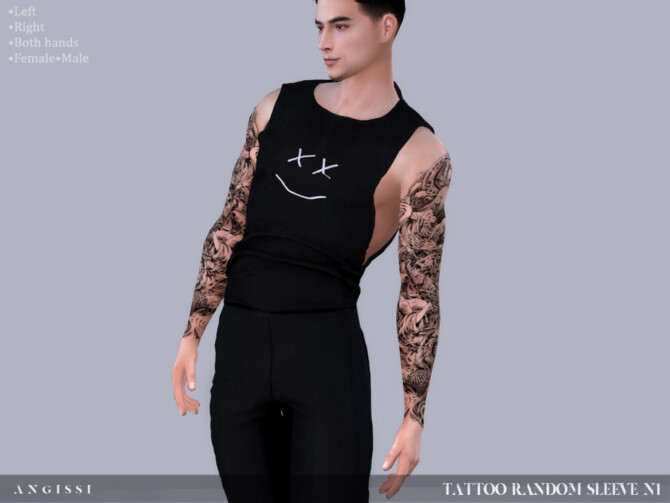 Sims 4 Tattoo random sleeve n1 by ANGISSI at TSR