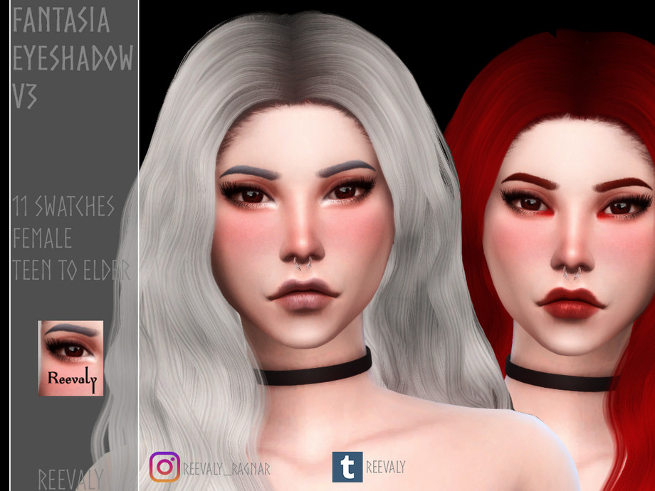 Fantasia Eyeshadow V3 by Reevaly at TSR » Sims 4 Updates