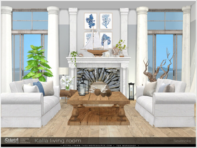 Sims 4 Kalla living room by Severinka at TSR