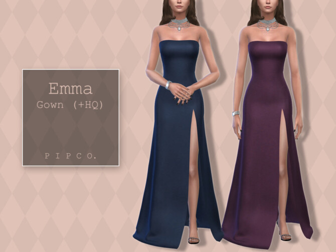 Sims 4 Emma Gown by Pipco at TSR