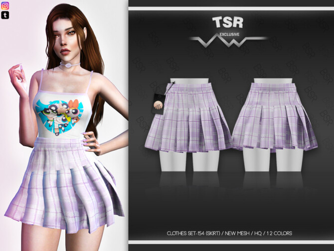 Sims 4 CLOTHES SET 154 (SKIRT) BD538 by busra tr at TSR