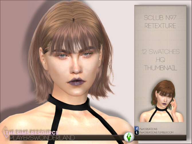 Sims 4 Sclub N97 Hair Retexture by PlayersWonderland at TSR