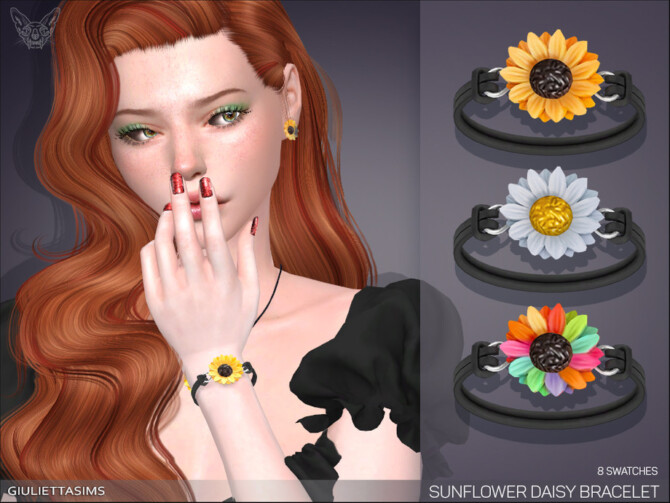 Sims 4 Sunflower Bracelet (right wrist) by feyona at TSR