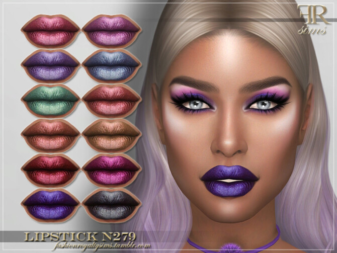 Sims 4 FRS Lipstick N279 by FashionRoyaltySims at TSR