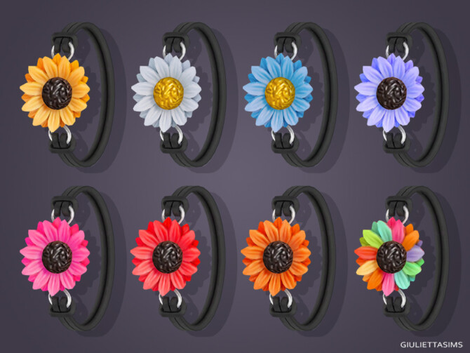 Sims 4 Sunflower Bracelet (right wrist) by feyona at TSR