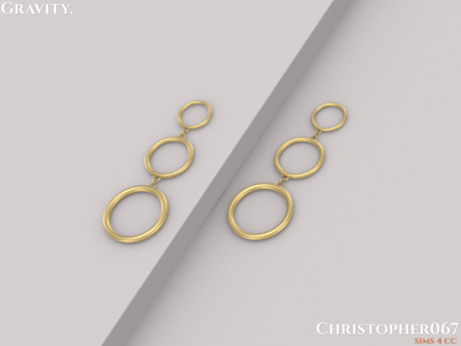 Sims 4 Gravity Earrings by Christopher067 at TSR