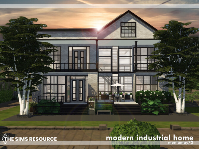 Sims 4 Modern Industrial Home by Moniamay72 at TSR