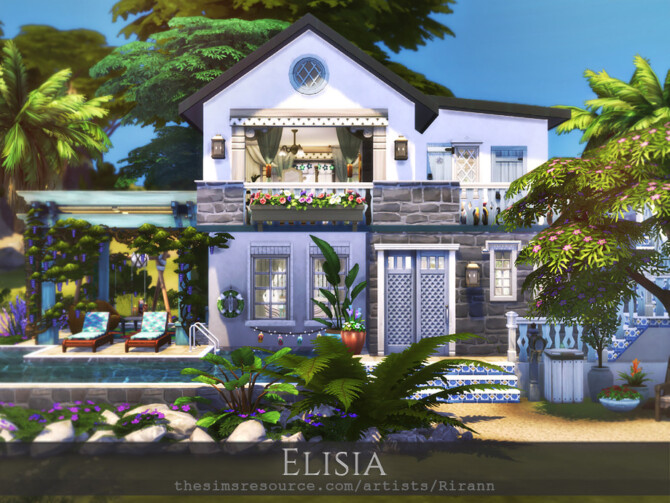 Sims 4 Elisia house by Rirann at TSR