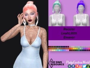 Recolor of LeahLillith’s Eleanor hair by PinkyCustomWorld at TSR