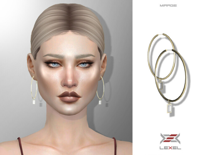 Sims 4 Mirage earrings by LEXEL at TSR