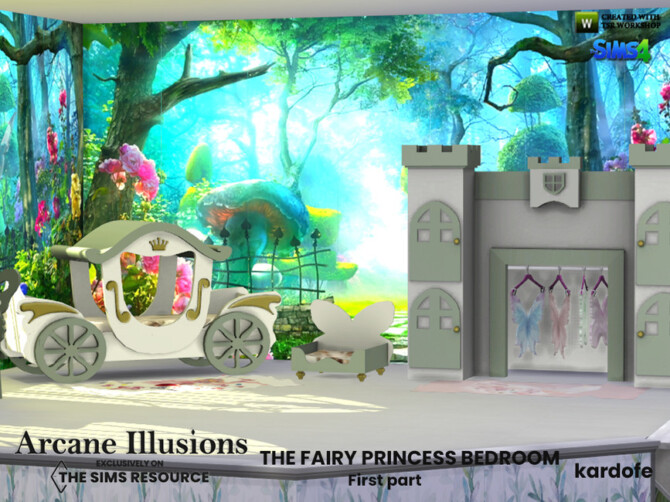 Sims 4 Arcane Illusions The fairy princess bedroom by kardofe at TSR