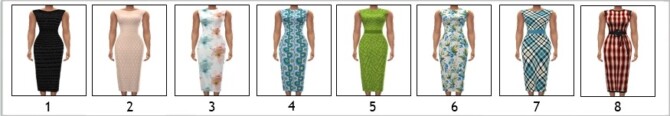 Sims 4 RHOWC’S CALF LENGTH PENCIL DRESS at Sims4Sue