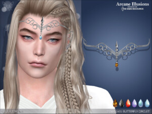 Arcane Illusions – Butterfly Circlet For Male by feyona at TSR