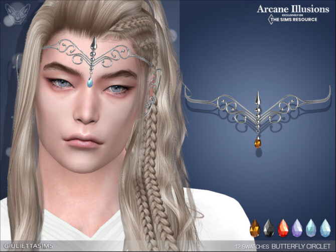 Sims 4 Arcane Illusions   Butterfly Circlet For Male by feyona at TSR