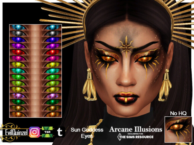 Sims 4 Arcane Illusions   Sun Goddess Eyes by EvilQuinzel at TSR