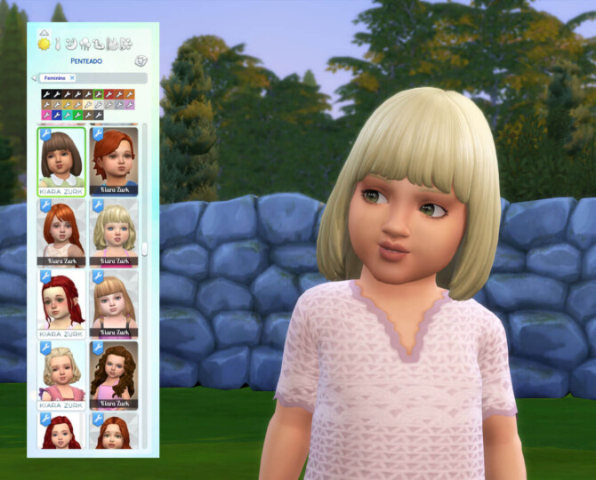 Sims 4 Alyssa Hairstyle for Toddlers at My Stuff Origin