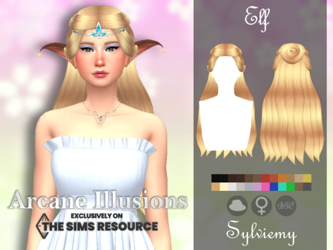 Sims 4 Arcane Illusions   Elf Hairstyle by Sylviemy at TSR