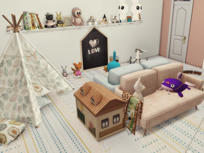 Sims 4 Children Playroom by GenkaiHaretsu at TSR