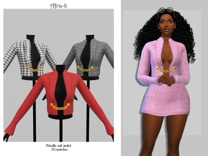 Sims 4 Priscilla suit jacket by akaysims at TSR