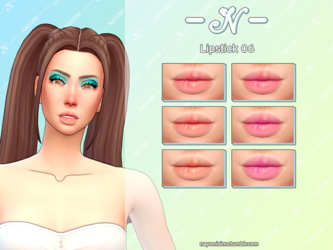 Sims 4 Lipstick 06 at NayomiSims