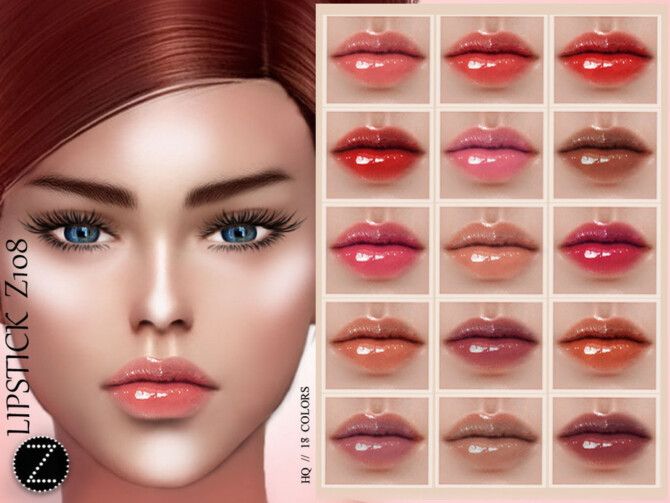 Sims 4 LIPSTICK Z108 by ZENX at TSR
