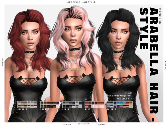 Sims 4 Arabella Hairstyle by Leah Lillith at TSR
