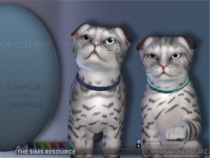 Sims 4 Cat Collar 01 by PlayersWonderland at TSR
