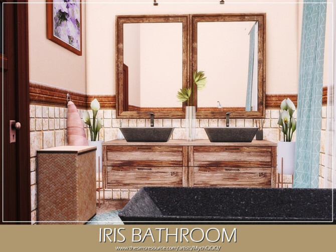 Sims 4 Iris Bathroom by MychQQQ at TSR