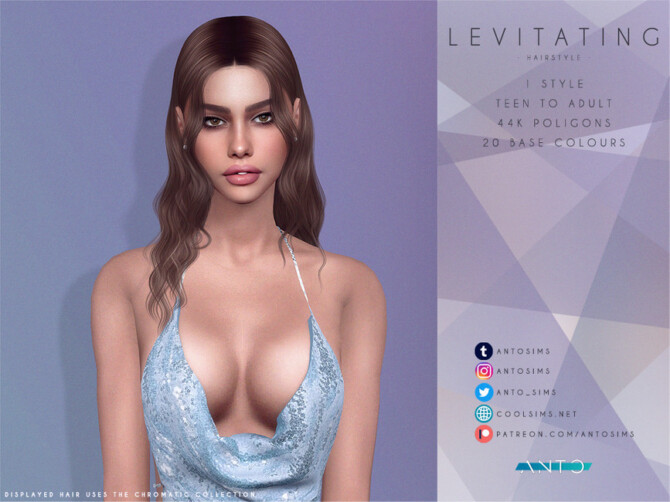 Sims 4 Levitating Hairstyle by Anto at TSR