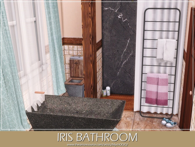 Sims 4 Iris Bathroom by MychQQQ at TSR