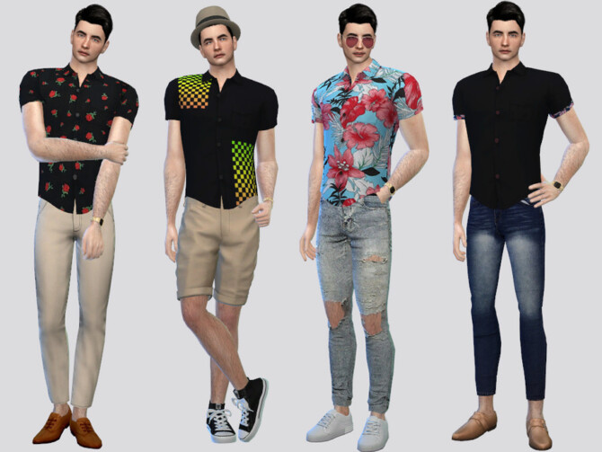 Sims 4 Into Patterned Shirt by McLayneSims at TSR