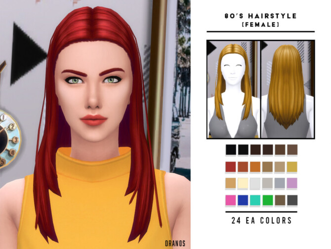 Sims 4 80s Hairstyle Female by OranosTR at TSR