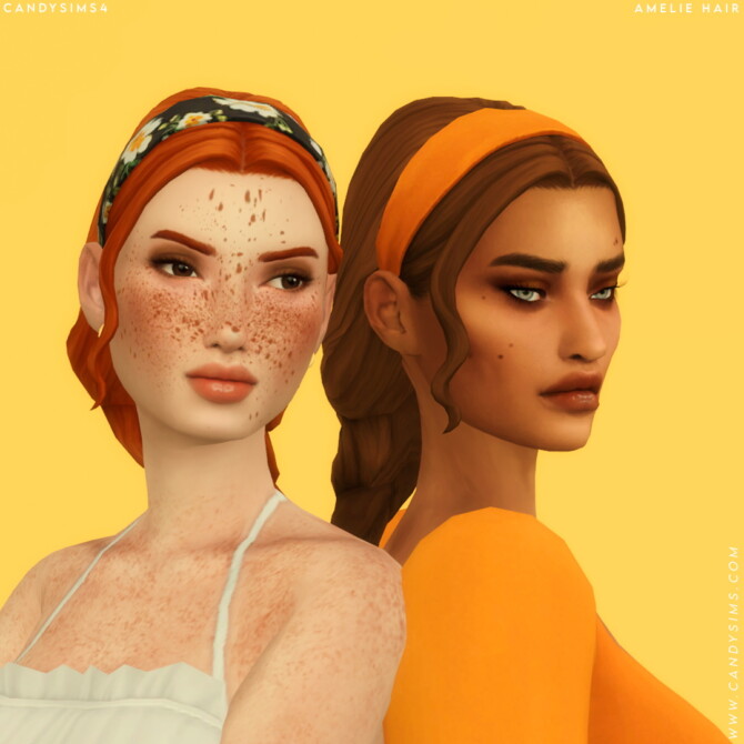 Sims 4 AMELIE cute braided hairstyle at Candy Sims 4