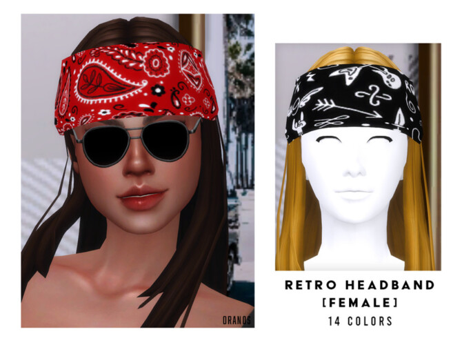 Sims 4 Retro Headband by OranosTR at TSR