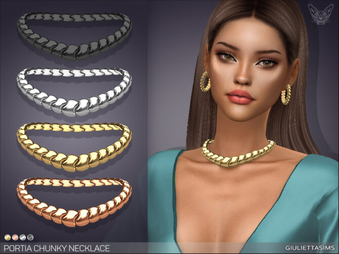 Sims 4 Portia Necklace by feyona at TSR