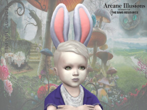 Arcane Illusions Toddler White Rabbit Ears by InfinitePlumbobs at TSR