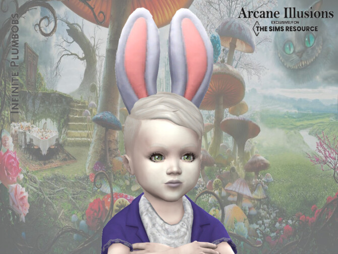 Sims 4 Arcane Illusions Toddler White Rabbit Ears by InfinitePlumbobs at TSR