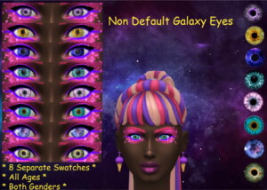 Non Default Galaxy Eyes by jwjj420 at Mod The Sims 4