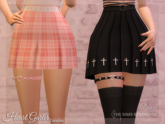 Sims 4 Heart Garter by Dissia at TSR