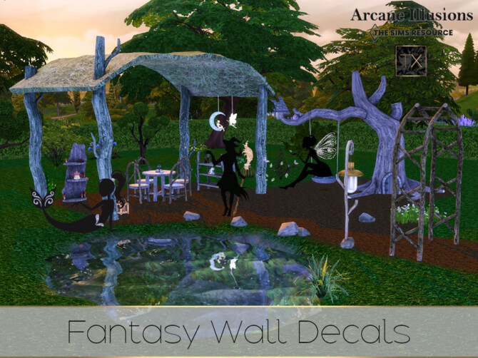 Sims 4 Arcane Illusions   Fantasy Wall Decals by theeaax at TSR