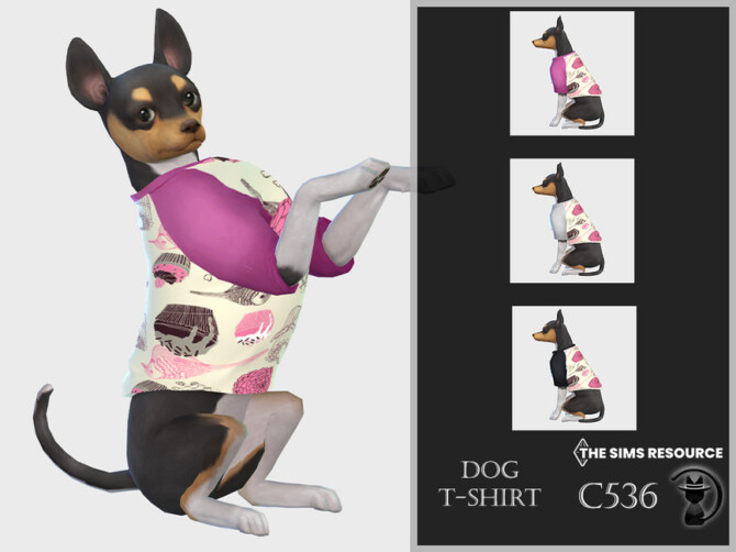 Sims 4 Dog T shirt C536 by turksimmer at TSR