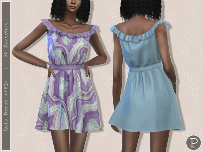 Sims 4 Lulu Dress by Pipco at TSR