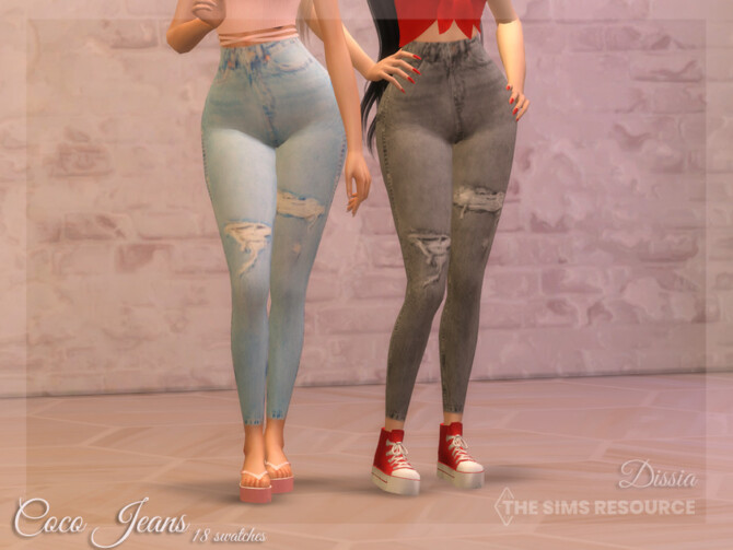 Sims 4 Coco Jeans by Dissia at TSR