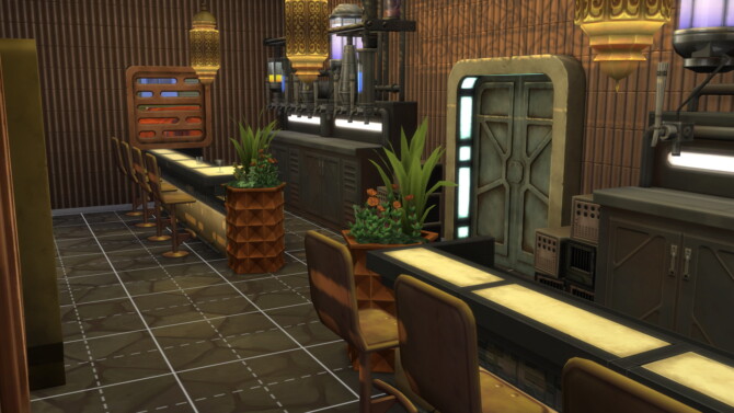 Sims 4 Taste of Batuu Cantina   Alien Themed Restaurant by DominoPunkyHeart at Mod The Sims 4