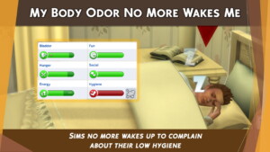 My Body Odor No More Wakes Me by FDSims4Mods at Mod The Sims 4