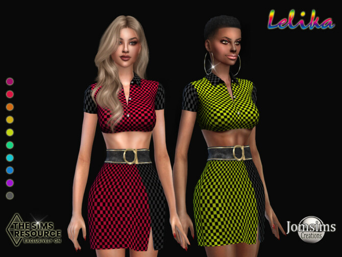 Sims 4 lelika dress by jomsims at TSR